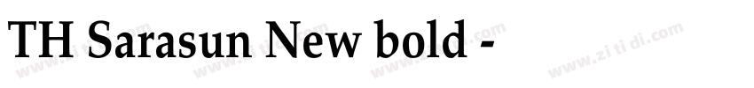 TH Sarasun New（bold）字体转换